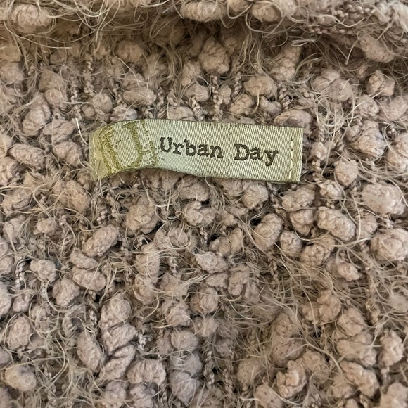Tan Brown Boucle Oversized Cardigan Sweater Wrap - Picture 2 of 3